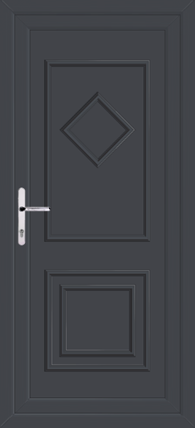 Anthracite Grey Leven One Solid New Upvc front door