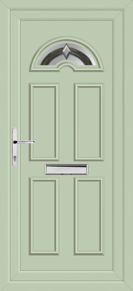 Chartwell Green Lomond One Ag-ate upvc front door