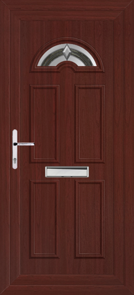 Rosewood Lomond One Ag-ate upvc front door