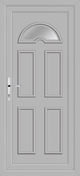 Agate Grey Lomond One Clear/Pattern Upvc Back Door