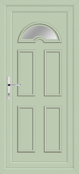 Chartwell Green Lomond One Clear/Pattern Upvc Back Door