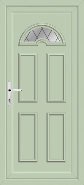 Chartwell Green Lomond One Diamond Lead Upvc Back Door