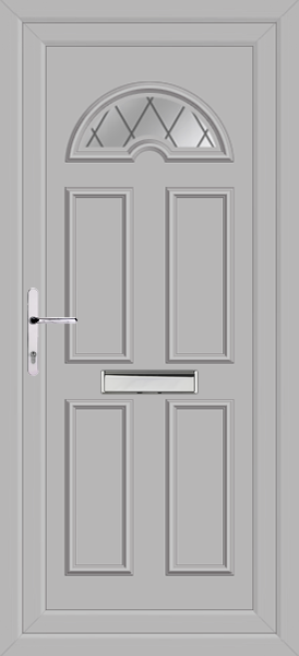 Agate Grey Lomond One Diamond Lead upvc front doors