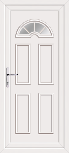 White Lomond One Georgian Bar Upvc Back Door