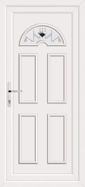 White Lomond One Roma Upvc Back Door