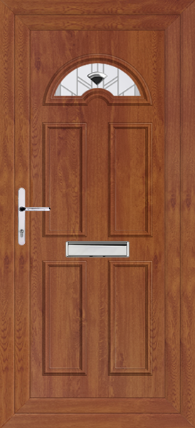Golden Oak Lomond One Roma Upvc Door