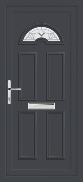 Anthracite Grey Lomond Scala Upvc front door
