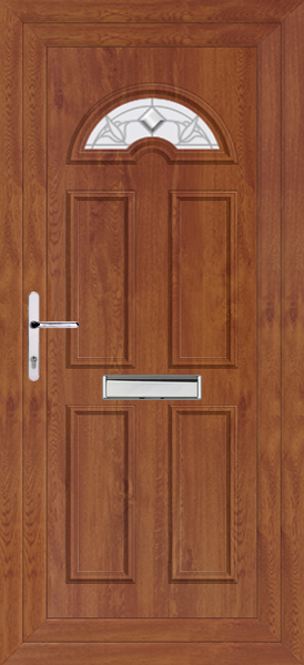 Golden Oak Lomond Scala Upvc front door