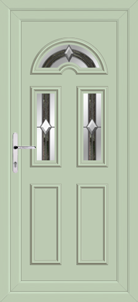 Chartwell Green Lomond Three Ag-ate Upvc Back Door