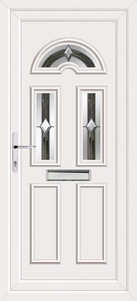 White Lomond Three Ag-ate upvc front door