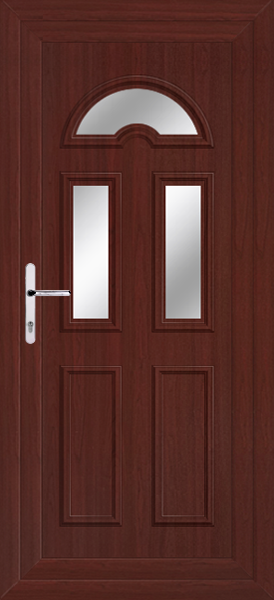 Rosewood Lomond Three Clear/Pattern Upvc Back Door