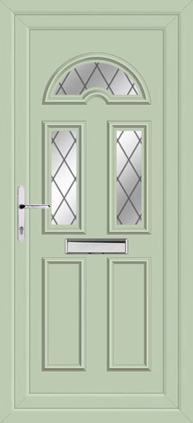 Chartwell Green Lomond Three Diamond Lead upvc front door