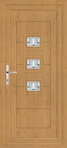 Irish Oak Lussa Bienno Upvc Back Door