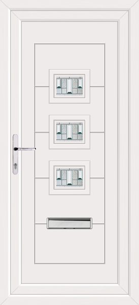 White Lussa Bienno Upvc Front Door