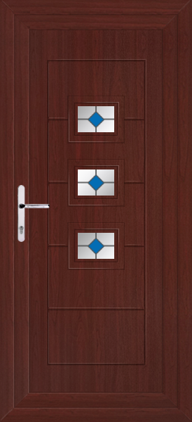 Rosewood Lussa Blue Diamond Upvc Back Door