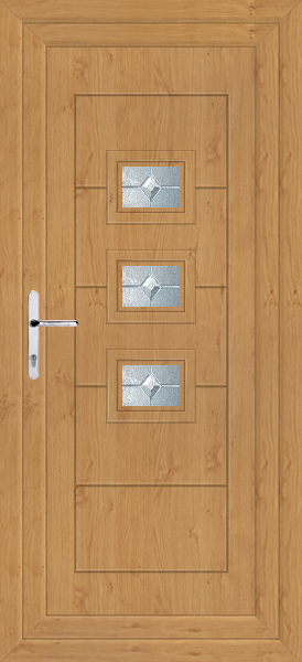 Irish Oak Lussa Mezanno Upvc Back Door