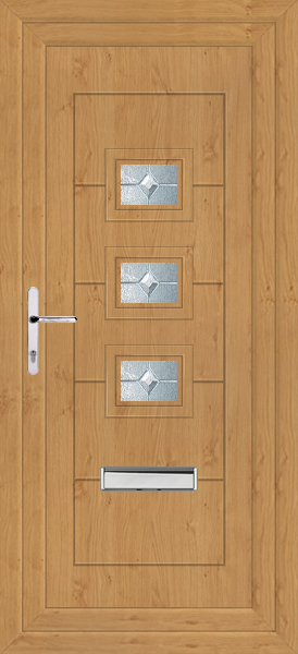 Irish Oak Lussa Mezanno Upvc Front Door