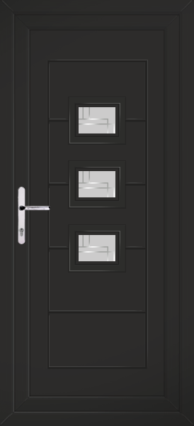 Black Lussa Roma Upvc Back Door