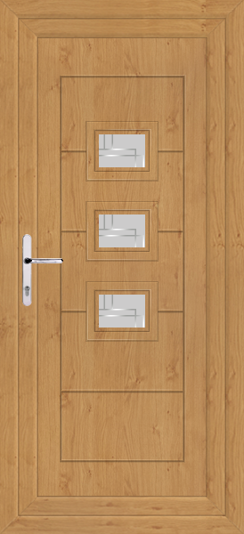 Irish Oak Lussa Roma Upvc Back Door