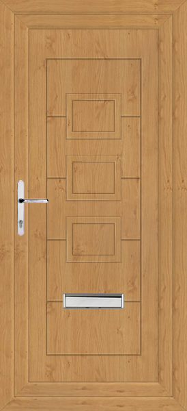 Irish Oak Lussa Solid Upvc Front Door