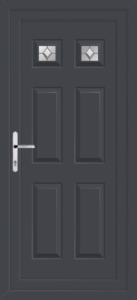 Anthracite Grey Lynne Two Zirconia Upvc Back Door