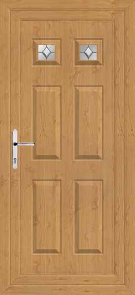 Irish Oak Lynne Two Zirconia Upvc Back Door