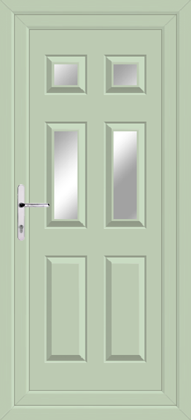 Chartwell Green Lynne Four Clear/Pattern Upvc Back Door