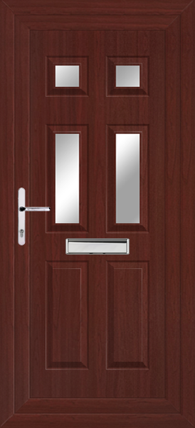 Rosewood Lynne Four Clear/Pattern Upvc Front Door