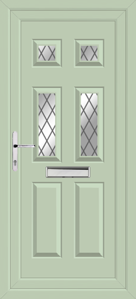 Chartwell Green Lynne Four Diamond Lead upvc front door
