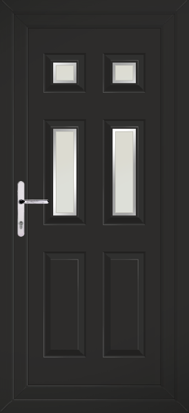 Black Lynne Four Naples Upvc Back Door