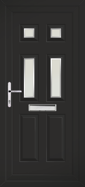 Black Lynne Four Naples Upvc Front Door