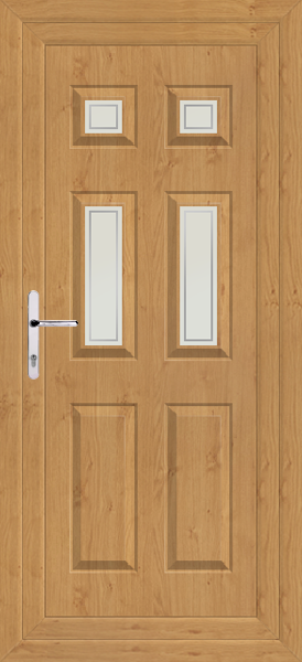 Irish Oak Lynne Four Pavia Upvc Back Door