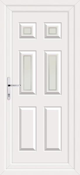 White Lynne Four Pavia Upvc Back Door