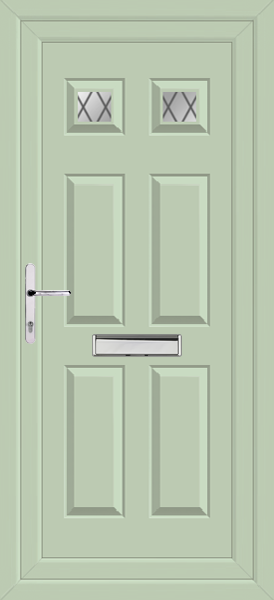 Chartwell Green Lynne Two Diamond Lead upvc Front Door