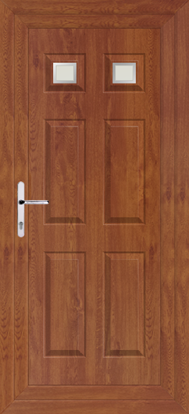 Golden Oak Lynne Two Naples Upvc Back Door