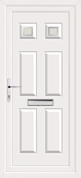 White Lynne Two Naples Upvc Front Door