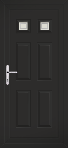 Black Lynne Two Pavia Upvc Back Door