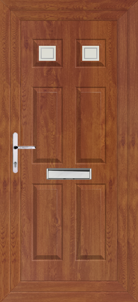Golden Oak Lynne Two Pavia upvc front door