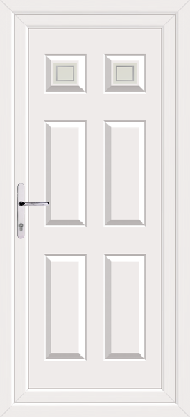White Lynne Two Pavia Upvc Back Door