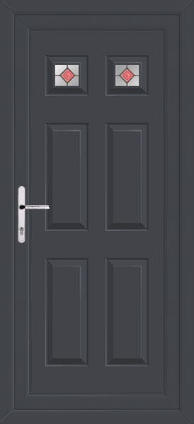 Anthracite Grey Lynne Two Rossa Upvc Back Door