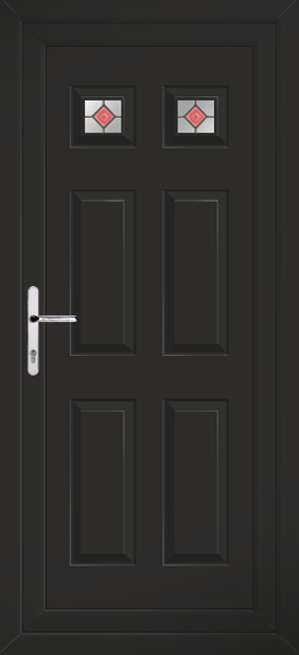 Black Lynne Two Rossa Upvc Back Door