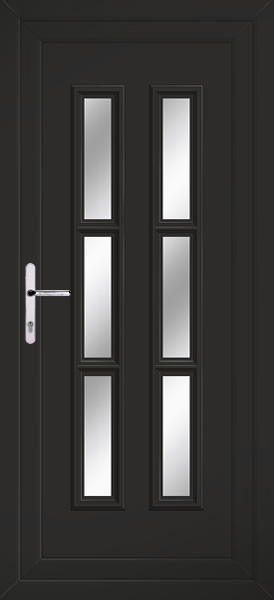 Black Lyon Six Clear/Pattern Upvc Back Door