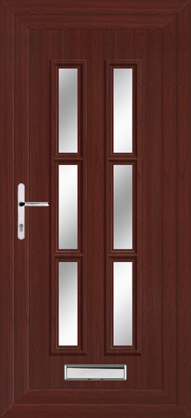 Rosewood Lyon Six Clear/Pattern upvc front door
