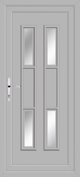 Agate Grey Lyon Four Clear/Pattern Upvc Back Door