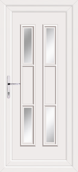 White Lyon Four Clear/Pattern Upvc Back Door