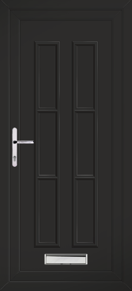 Black Lyon Solid upvc front door