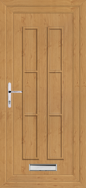 Irish Oak Lyon Solid upvc front door