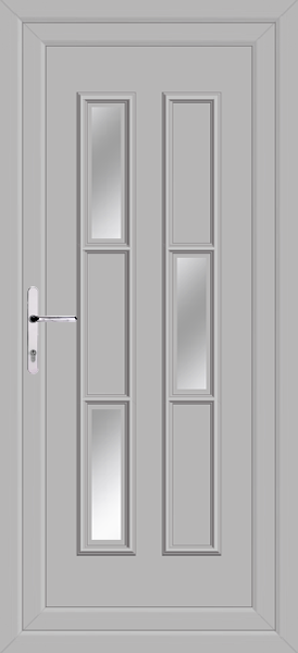 Agate Grey Lyon Three Right Clear/Pattern Upvc Back Door