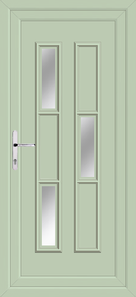Chartwell Green Lyon Three Right Clear/Pattern Upvc Back Door