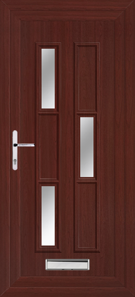 Rosewood Lyon Three Right Clear/Pattern upvc front door